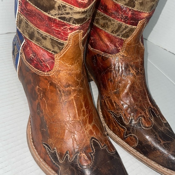 SOLD on eBay!! Dan Post Women's Stars & Stripes Western Boots Size: 8.5 - Picture 4 of 16